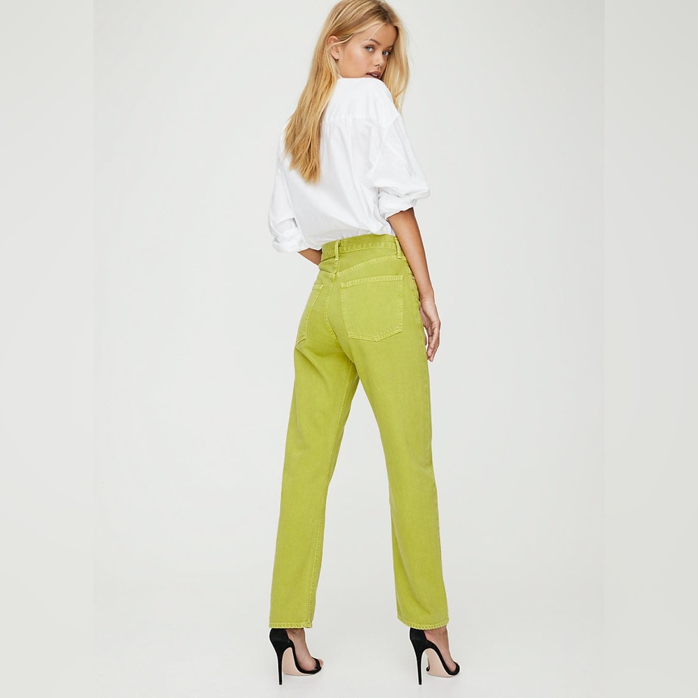 AgoldE 90s jean Matcha sz.25 fits like 26 rare - like new! Unique cool color 🍵